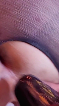 Femdom pegging with 8 inch strapon