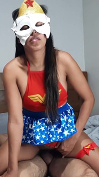 Wonder Teen Ready to Defend Evil with Her Greedy Pussy
