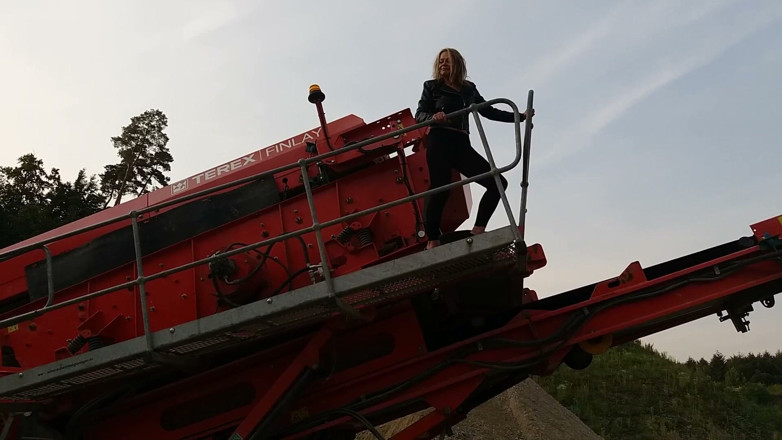 martinawest: Grandma Is Walking Around in a Gravel Pit Wearing Sheer...