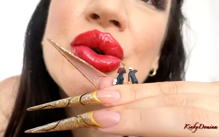 KinkyDomina: Giantess Kinkydomina Tantalizes You with Her Stiletto Nails