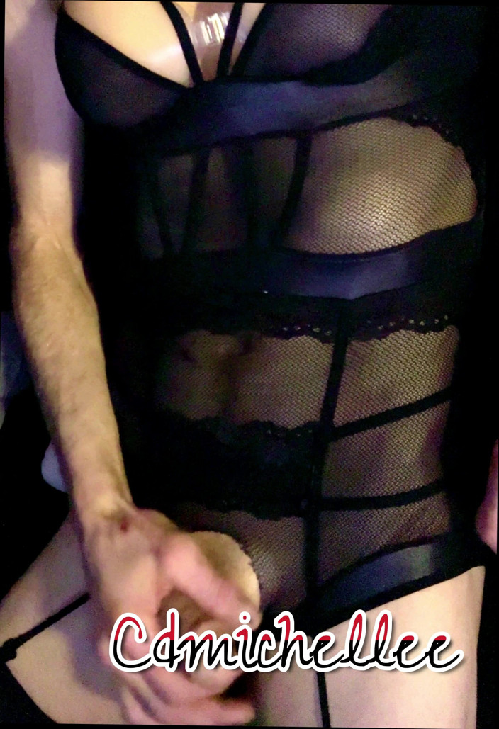 Sexy crossdresser wearing lingerie everything sexy: Cdmichelle Went Blond Wearing Black Garter Onepiece Bodysute