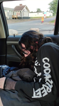 Risky Masturbation Flashing and Cumshot While Blindfolded