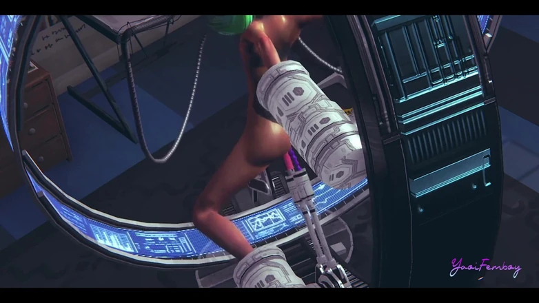 Yaoitube: Yaoi Femboy 3D - Ash in a Sex Machine - Japanese Asian Manga...