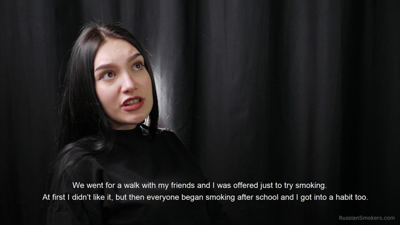 Russian Smokers: Young Brunette Smoker Interview - Calm Voice, Deep Inhales, Honest Addiction...