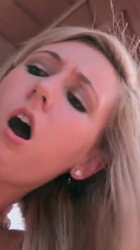 Finally she can fuck and Lilly Banks a slut with shaved pussy and platinum blonde loves to get filled with warm cum