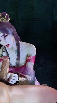 애니메이션 판타지의 매혹적인 여신 - 3D 애니메이션 헨타이