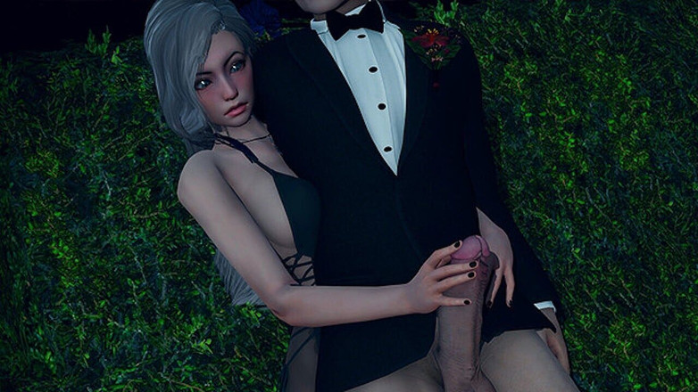 Ding_Dong: ブッシュの後ろでフェラチオをしてくれる金持ちの金髪の女の子