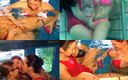 Lydia Privat: Sexo a três lésbicas na piscina