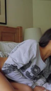 Beautiful black babe gags on a thick prick