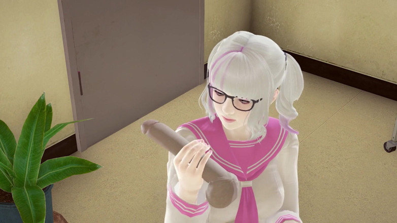 Waifu club 3D: College girl jerk off cock teacher in the library