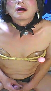 Tied up with a Rope and Ejaculated with a Boob Toy