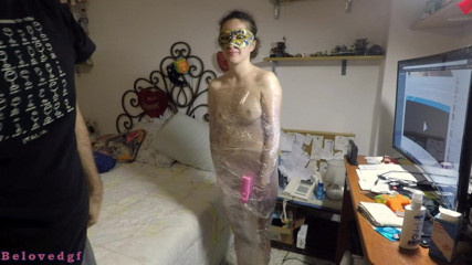 Belovedgf: Tickle and orgasm while she is mummified