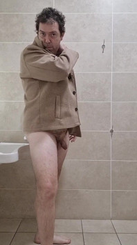 All Naked in Pubblic Bathroom