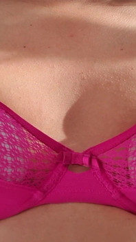Pink Bra Boobs Caressing