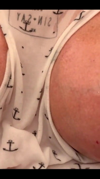 Oiled Big Tits under T-Shirt and get Orgasm putting All Vibrator in Pussy