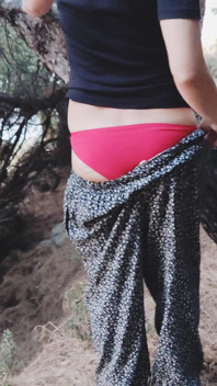Very Risky Fucking in the Forest with Cute Sea Views