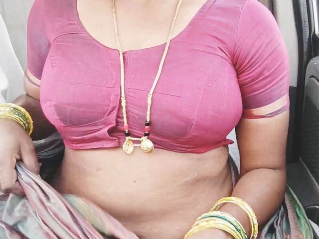 Indian Maid Car Sex with House Owner (Telugu Honey Lips)