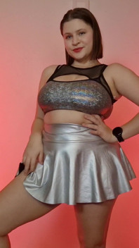 Curvilínea Mini Saia Haul - Prata Brilhante, Tinsel Brilhante, Azul Transparente E Fluffy Tutu