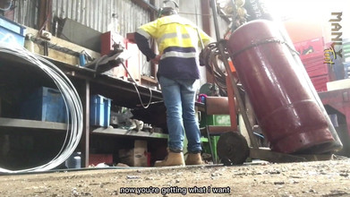 Manlyfoot: Total submission - ke my giant - dari lakban sampai kaki menginjak-injak -...