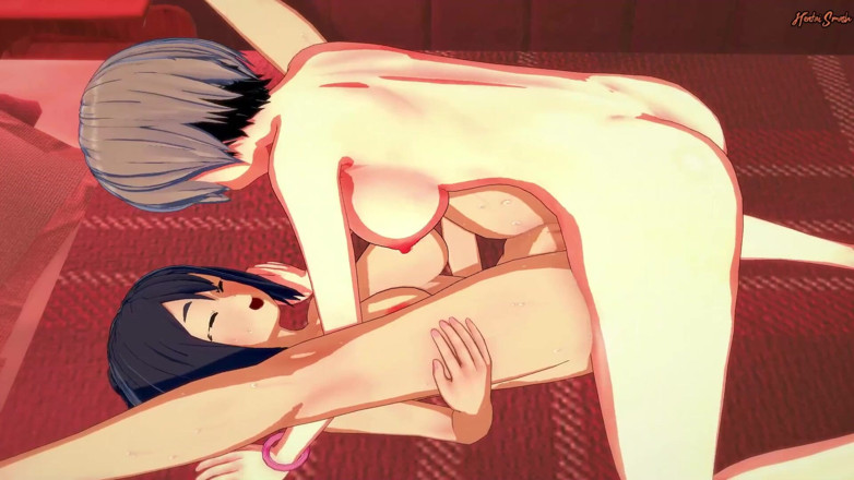Hentai Smash: Futa Uzaki banh rộng hai chân của Ami Asai và...