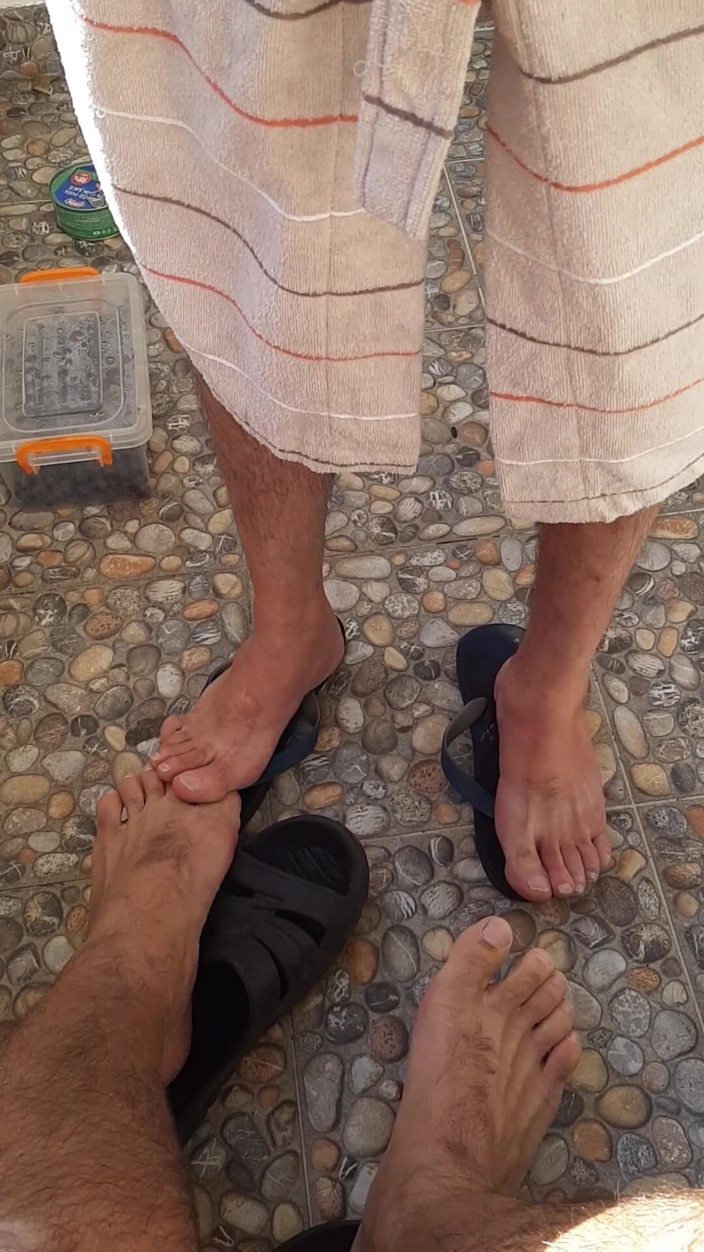 Grand Dick: Feet and Dicks on the Balcony