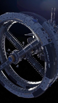 Zutage 3 orbit meta. 3D-Animation Fick auf einer Raumstation mit sexy blondine