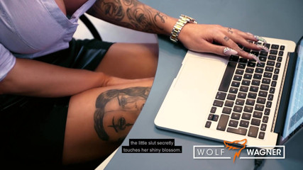 Wolf Wagner Com: Slutty Lena Lay gets dicked down by her boss!