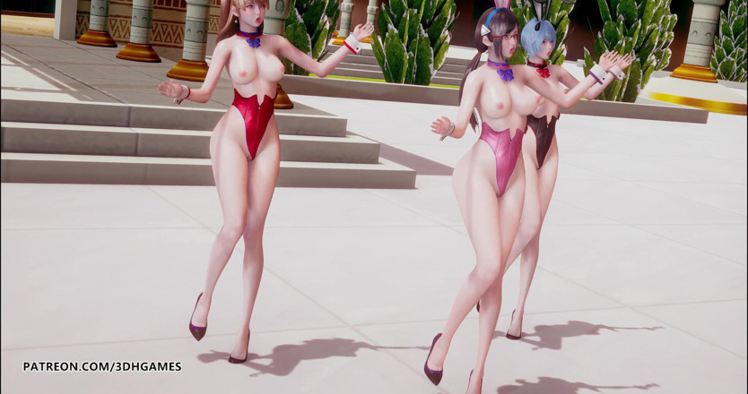3D-Hentai Games: Somi - doğum günü çıplak dansı evangelion rei ayanami asuka langley sōryō...