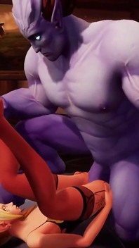 Sexy elfe bekommt großen blauen schwanz | Warcraft-parodie
