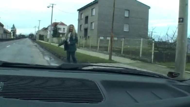 German bitch hunter: Pierced Pussy Dildo Stretch Squirting in The Car