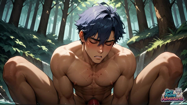 Gay Anime Adventures: 근육질의 게이 연인의 만족스러운 출시: 김이 모락모락 나는 게이 곤조 포르노! 가장 핫한 숲의 만남, 오직 가장 핫한 만남