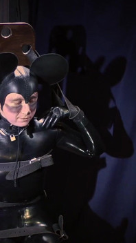 Rikki as Mickey Mouse Latex Suit, Foot Tickling Machine & Unique Tools Experiment