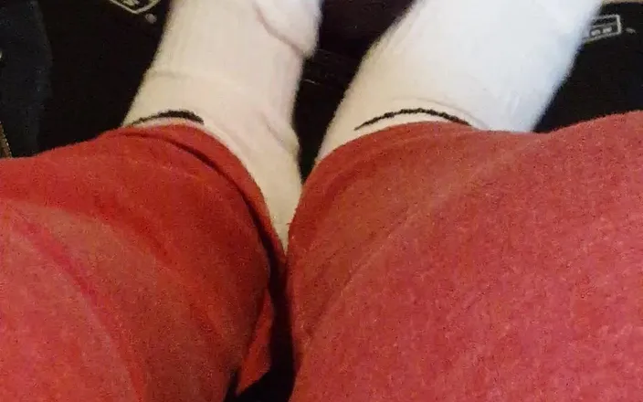 Miss Sock trampler: Stomping his cock with my white socks