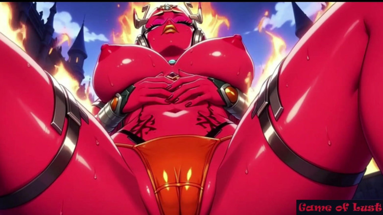 Game of Lust 3D: Gol caliente demoníaco chica en el castillo oscuro desnudo