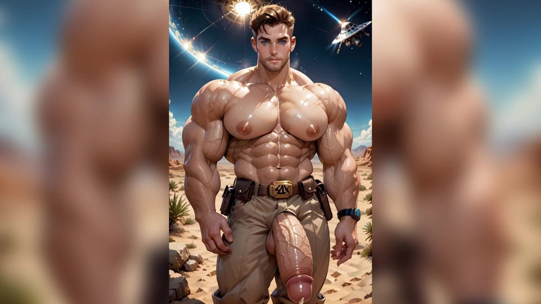 AI gay porn: Ai विशाल लंड समलैंगिक वीर्य