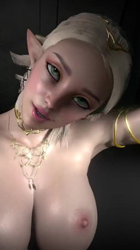 Sexy blonde elf reitet oben, pOV