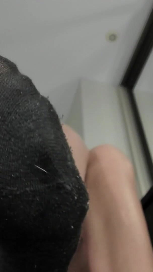 Black Socks in Long Feet (Feet lady)