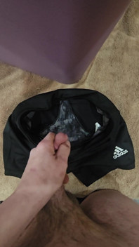 I cum inside my little stepsis tiny volleyball spandex and her dirty pantys that she left on the bathroom floor