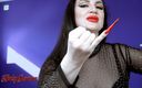 Kinky Domina Christine queen of nails: Förtrollade långa naglar slavträning i förnekelse