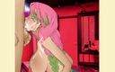 Hentai produce: Mitsuri Kanroji veut qu&amp;#039;il la baise la gorge et lui éjacule...