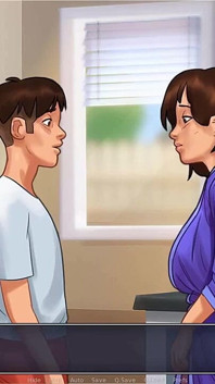Summertime saga: stepmom teaches her stepson hot to kiss ep 169