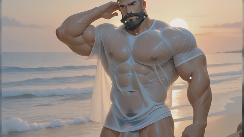 LustMen: Rockstar Hunk solo provocando bolas e eixo com porra