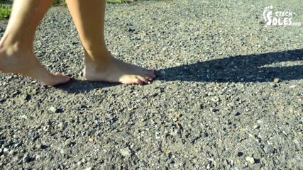 Czech Soles - foot fetish content: Dirty bare feet in nature, POV