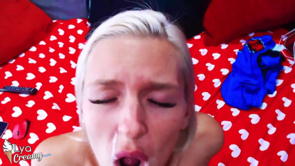 Lya Creamy: Camgirl suck huge dick boyfriend and cowgirl in lingerie