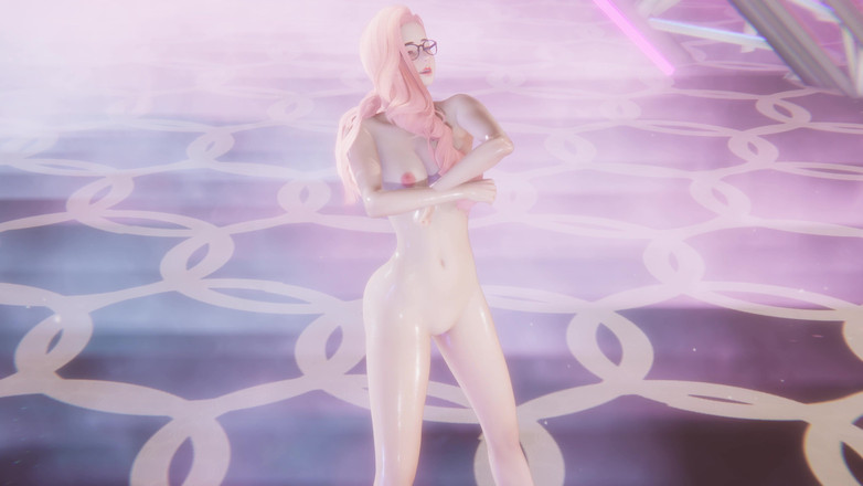 3D-Hentai Games: Purple Kiss - nerd Seraphine - sexy kpop striptease liga de leyendas...