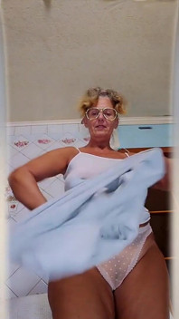 A Hot Old Lady Is Frolicking in the Kitchen