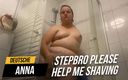 One Arm Girl: Stepbro please help me shaving, my arm is missing