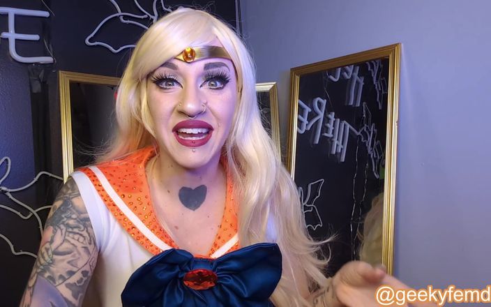 Geeky Femdom: नाविक वीनस Tuxedo Mask को चोदती है