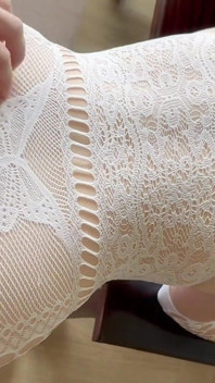 Sex with Cutie in Lace Stockings POV Cum in Mouth