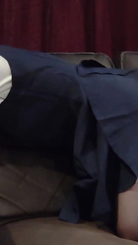 I Got Cum From Cunnilingus on All Fours. a Neat and Clean Schoolgirl in a Uniform Sucks Cock. Cowgirl Creampie on the Sofa.